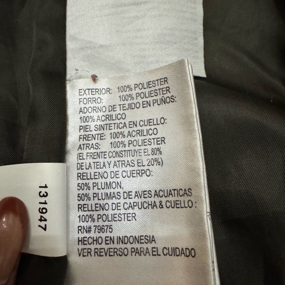 MICHAEL Michael Kors Olive Hooded Puffer Jacket women’s size medium - Picture 7 of 10